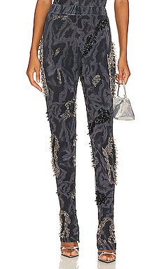 Camilla floral-print cargo trousers - Black