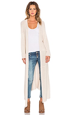 long cream cardigan