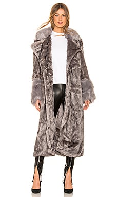 One Teaspoon Verona Faux Fur Coat in Grey | REVOLVE