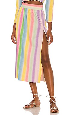 Leah Shimmer Midi Skirt onia $69 