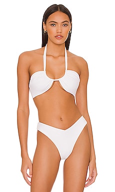 Product image of onia Ruched Halter Bikini Top. Click to view full details