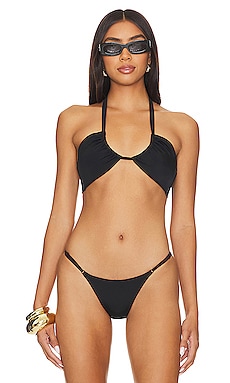 Tia String Bikini Bottom - Black