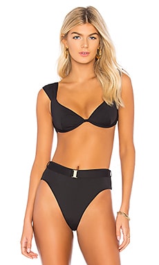 onia x WeWoreWhat Allie Bikini Top in Black