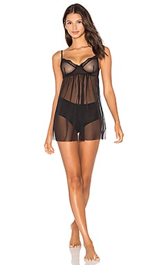 Only Hearts Whisper Underwire Chemise in Black