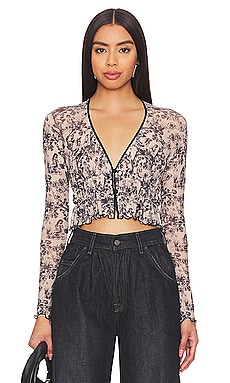 Afternoon Delight Ruched Cardi Top Only Hearts