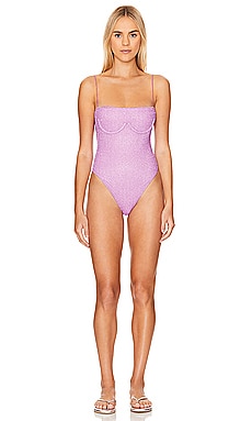 Hunza G Square Neck One Piece in Lilac