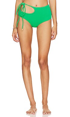 SUNNY LIME Recycled Fibers Side Bands Bikini Bottom - Lime