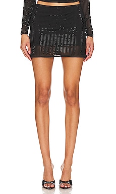 BCBGMAXAZRIA Paxton Sequin Skirt in Black Combo REVOLVE