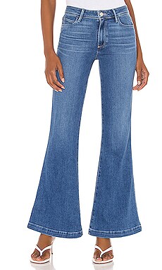 Medium indigo Genevieve flared jean, Paige