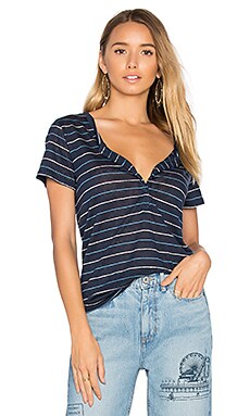 PAIGE Teodora Tee in Dark Ink Blue Multi REVOLVE