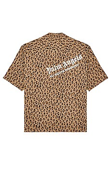 Leopard Print Bowling Shirt Palm Angels