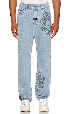 Pleasures Special Printed Denim Pant in Washed | REVOLVE