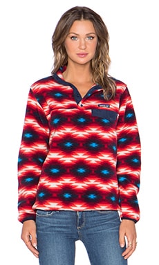 Patagonia Synchilla Snap T Pullover in Classic Red Wild Desert