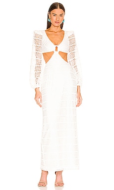 Self portrait store crochet maxi dress