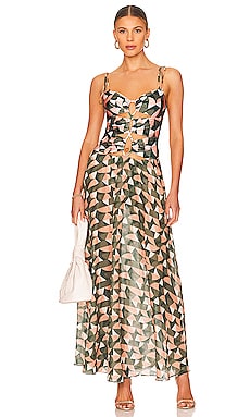 Plitka Sleeveless Lace Up Maxi Dress PatBO $725 