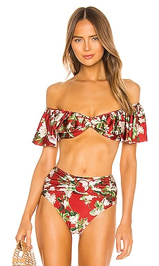 

Топ бикини floral - PatBO, Вишня, Бандо