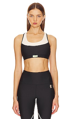 P.E Nation Fairway Sports Bra in Pearled Ivory
