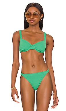 Holiday Bikini Top Peony Swimwear $105 NEW
