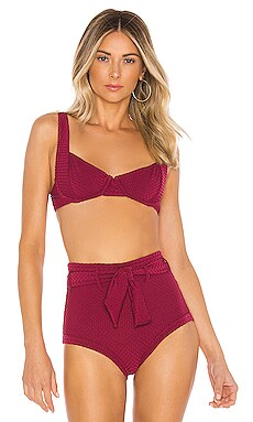

Топ бикини - Peony Swimwear, Красное вино, На косточках