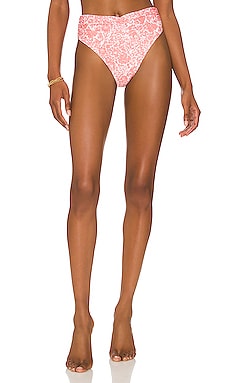 Ruched Bikini Bottom Peony Swimwear $105 NEW
