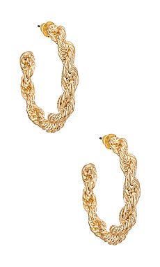 petit moments Lucila Hoop Earrings in Gold petit moments $30 