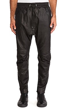 Pierre Balmain Leather Pant in Black | REVOLVE