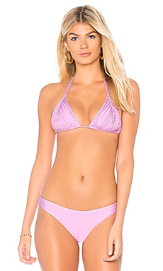 PQ Swim Isla Macramé Triangle Bikini Top Purple