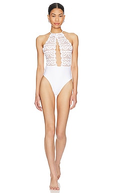 Product image of PQ Keyhole Lace One Piece. Click to view full details