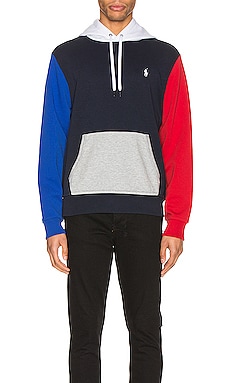 Polo Ralph Lauren Double Knit Tech Hoodie in Aviator Navy Multi