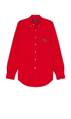 Polo Ralph Lauren Long Sleeve Bear Sport Shirt in RL 2000 Red | REVOLVE