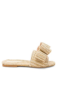 Polly Plume Lola Bow La Isla Bonita Slide in Sand | REVOLVE