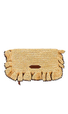 Product image of Poolside The Sogno Ruffle Clutch. Click to view full details