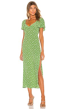 green dress with black spots