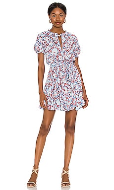 Poupette St Barth Ivy Mini Dress in Blue Kookoo Bird | REVOLVE