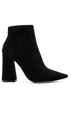 Pura Lopez Pointed Toe Boot in Suede Black | REVOLVE