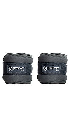 Pvolve 1.5lb Ankle Weights in Gray & Teal | REVOLVE