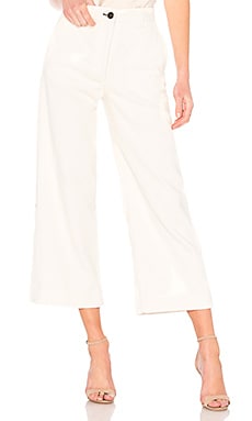 SPANX Stretch Twill Cropped Wide Leg Pant in Bright White