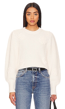 ANINE BING Irina Sweater in Ivory REVOLVE