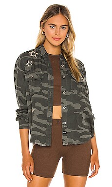 Rails Loren Jacket in Charcoal Camo Star Embroidery | REVOLVE