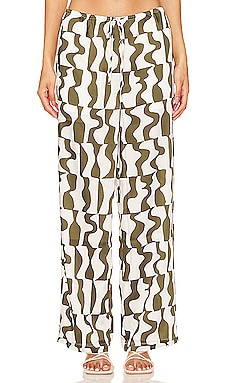 retro-print flared trousers, Alice McCall