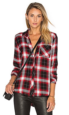 Rails Hunter Button Down in Onyx & Crimson | REVOLVE