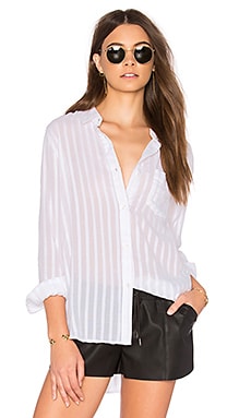 Rails Charli Button Up in White Shadow Stripe | REVOLVE