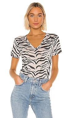 

Футболка с анимальным принтом cara - Rails, Black & white, Короткий рукав