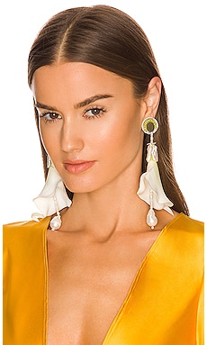 Embellished Orchid Earrings Ranjana Khan $325 
