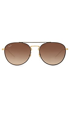 Ray-Ban RB3589 in Gold & Brown Gradient | REVOLVE