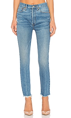 high rise ankle crop levis