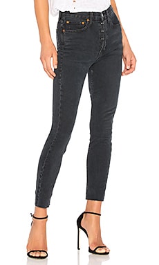 RE/DONE - Comfort High Rise Ankle Crop in Black