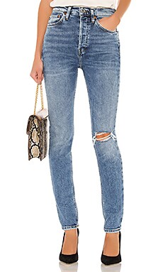 

Джинсы скинни ultra high rise ankle - RE/DONE, Скинни