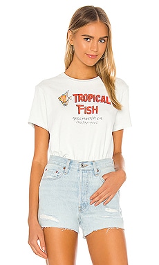 

Футболка 70s tropical fish - RE/DONE, Нежно-голубой, Футболки с рисунком