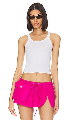 Product image of RE/DONE x Hanes Cropped Rib Tank. Click to view full details